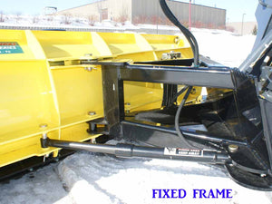 SnowWolf Ultra snow plows with trip edge for skid steer loaders