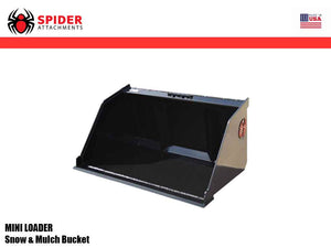 SPIDER cuchara para nieve y mantillo para minicargadora