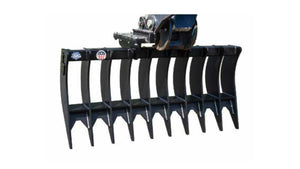 BLUE DIAMOND Excavator Rake - Fits 6000 lbs. to 15000 lbs. machines