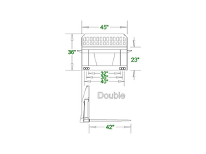 CID High Back Hay Spears for skid steer loaders