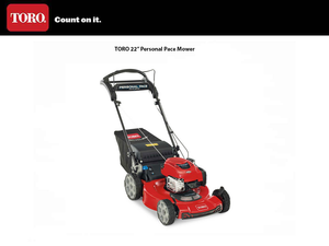 TORO 22" personal pace auto drive mower