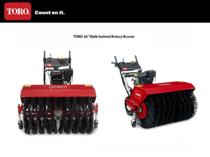 TORO 36" walk behind rotary broom