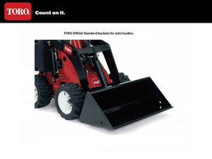 TORO DINGO STANDARD BUCKET FOR MINI LOADER