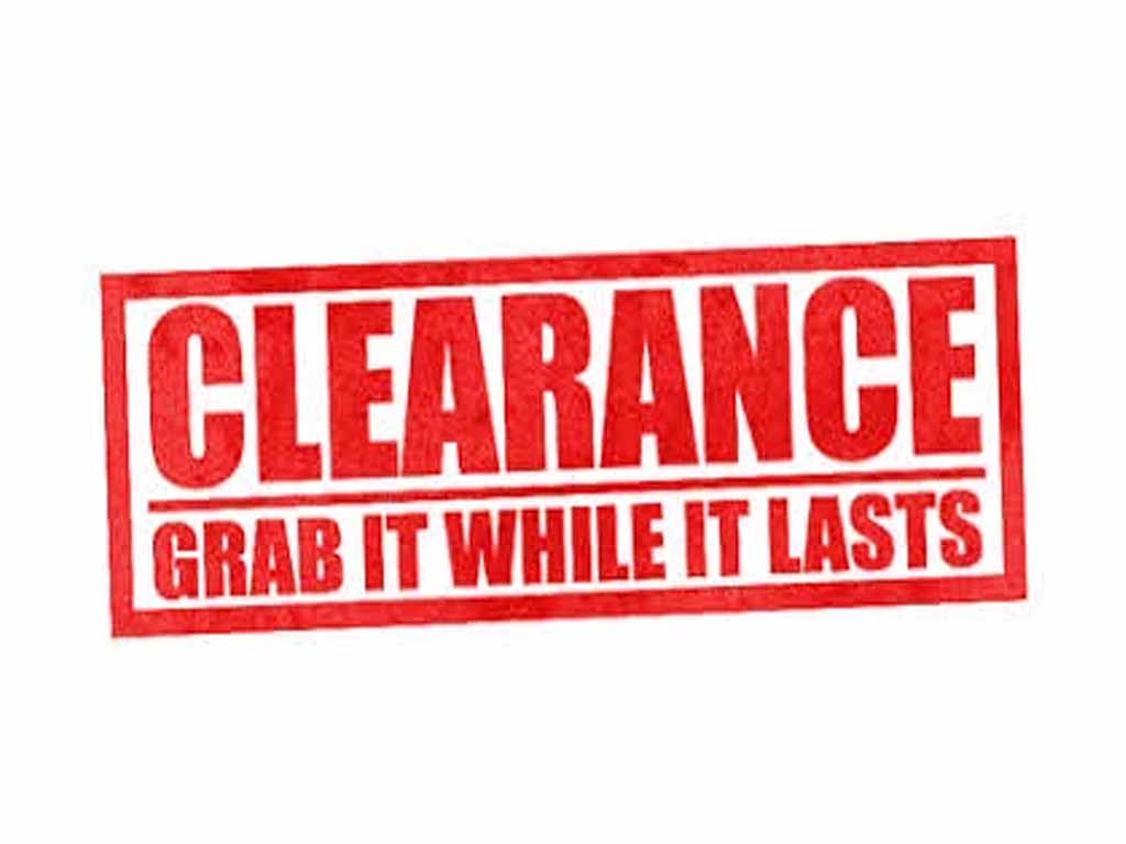 CLEARANCE / OVERSTOCK