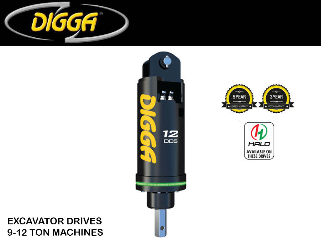 DIGGA auger drives for excavators, 19800 - 26500 lbs. machines