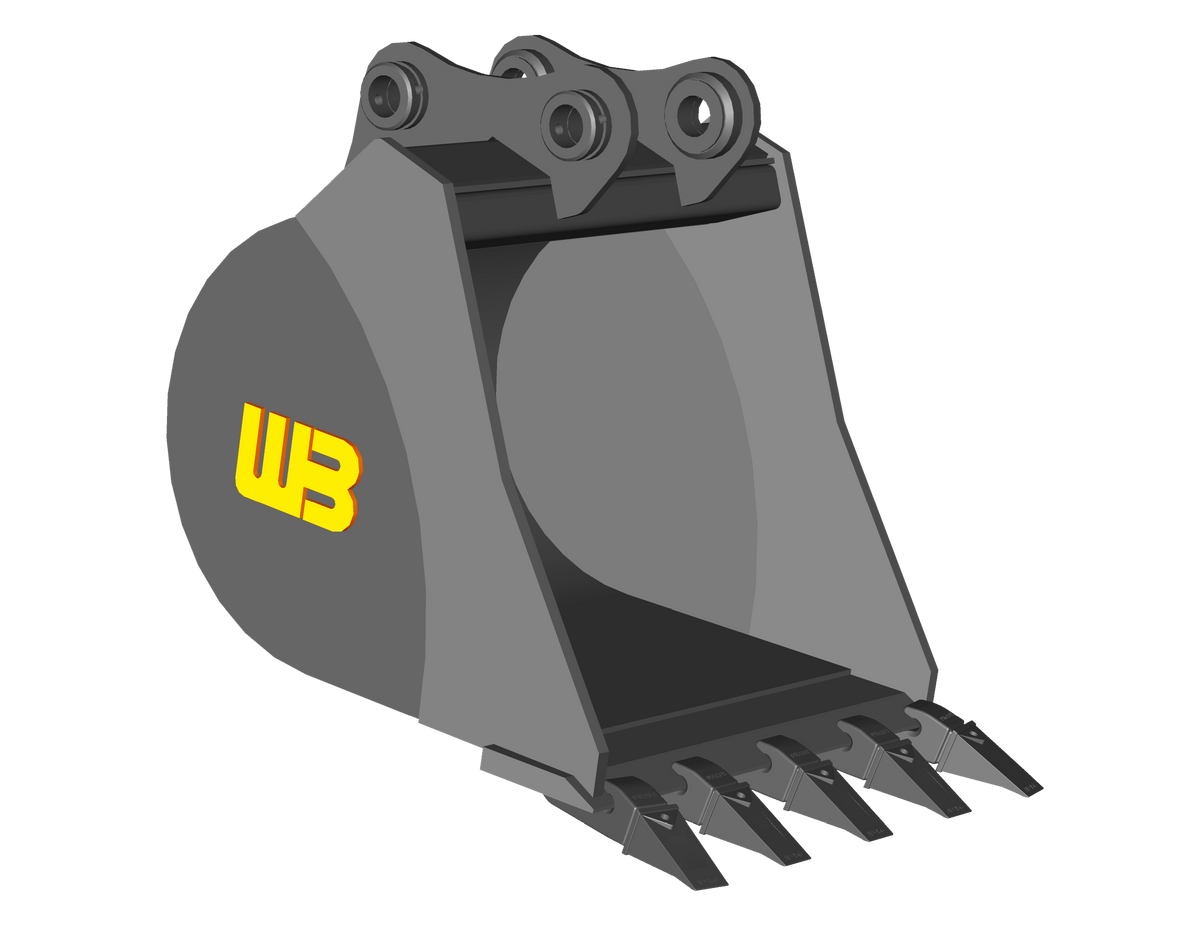 WERK-BRAU Dirt Bucket for 11,000 - 14,000 lbs. Excavators. (Mini 3)