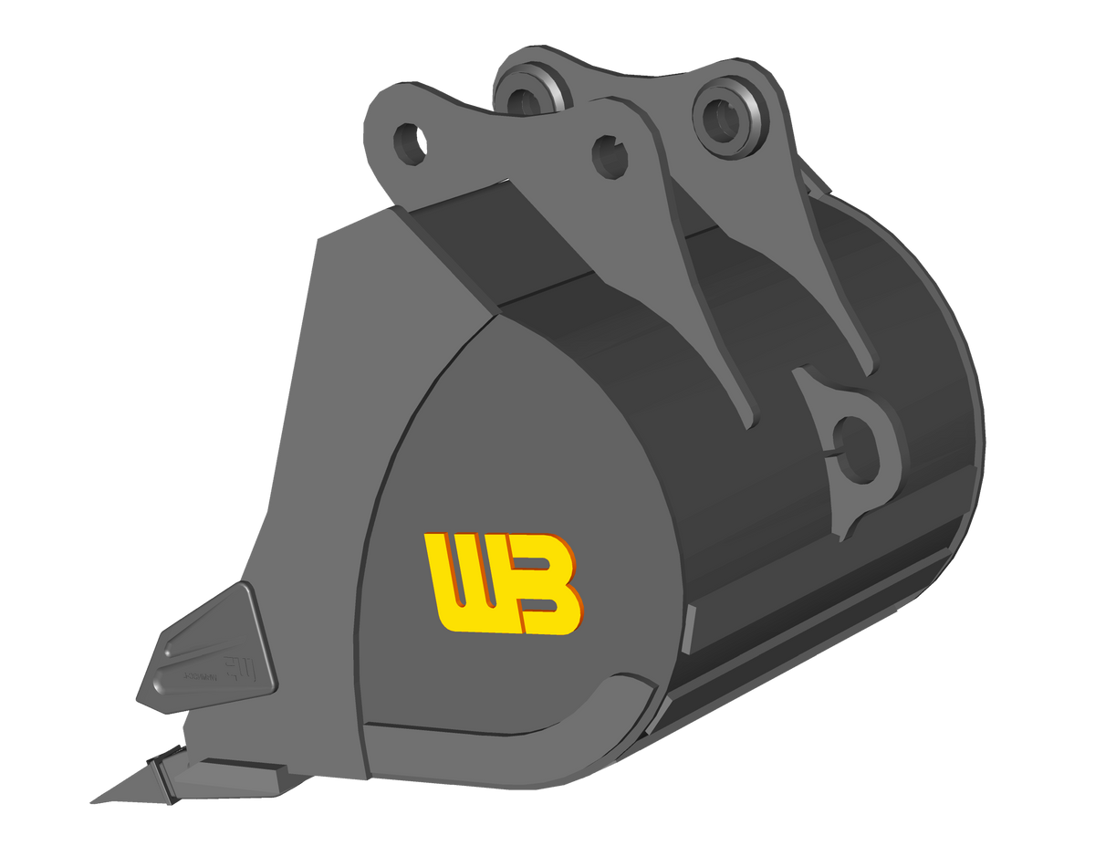 WERK-BRAU Severe Duty Rock Bucket for 7,500 - 11,000 lbs. Excavators. (Mini 15)