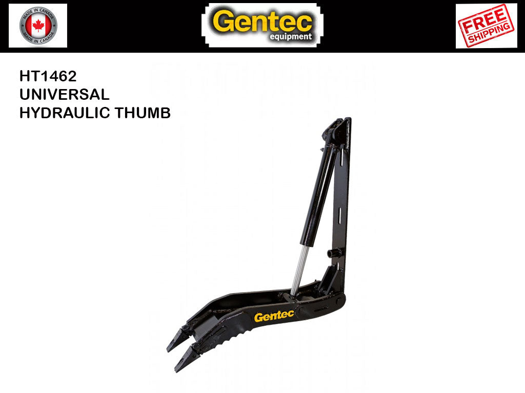 HT1462 Gentec Universal Hydraulic excavator thumbs, 40000-50000 lbs excavators