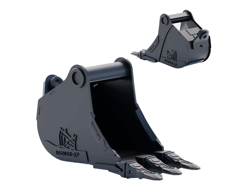 RHINOX Tag / CP / Wain Roy Quick Hitch Dirt Buckets for (1.5T) 2500 to 4000 Lbs. Machines (1.25" T-pin)