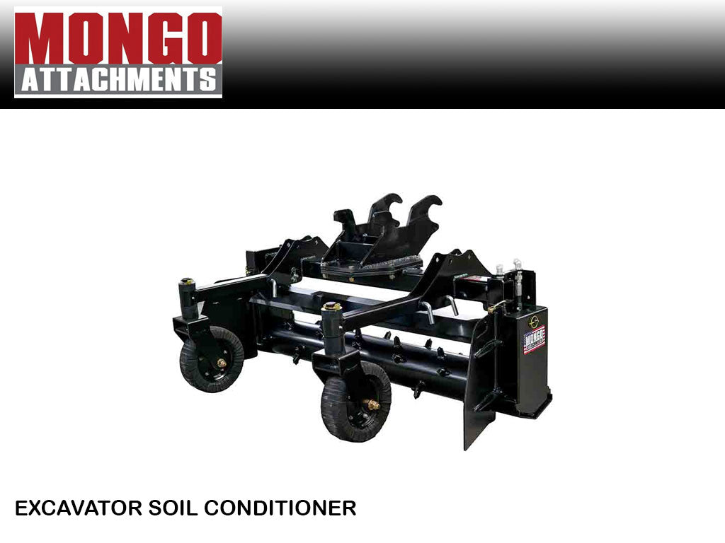 MONGO soil conditioner power rake for excavator