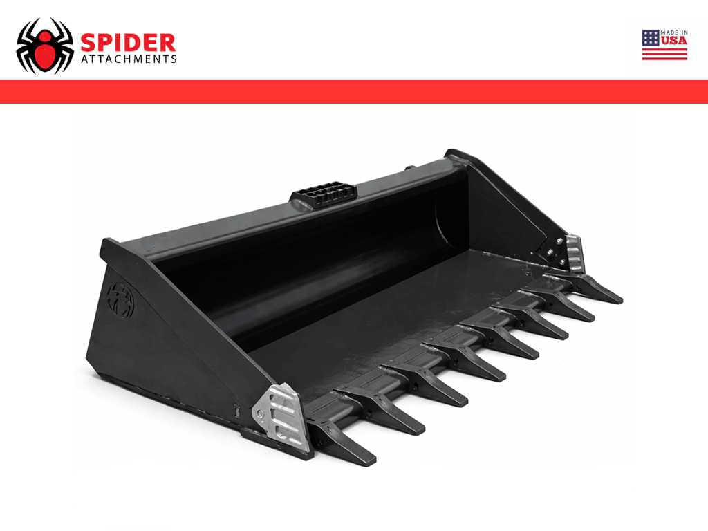 Spider Attachments Severe Duty Compact Track Loader and Skid Steer Bucket