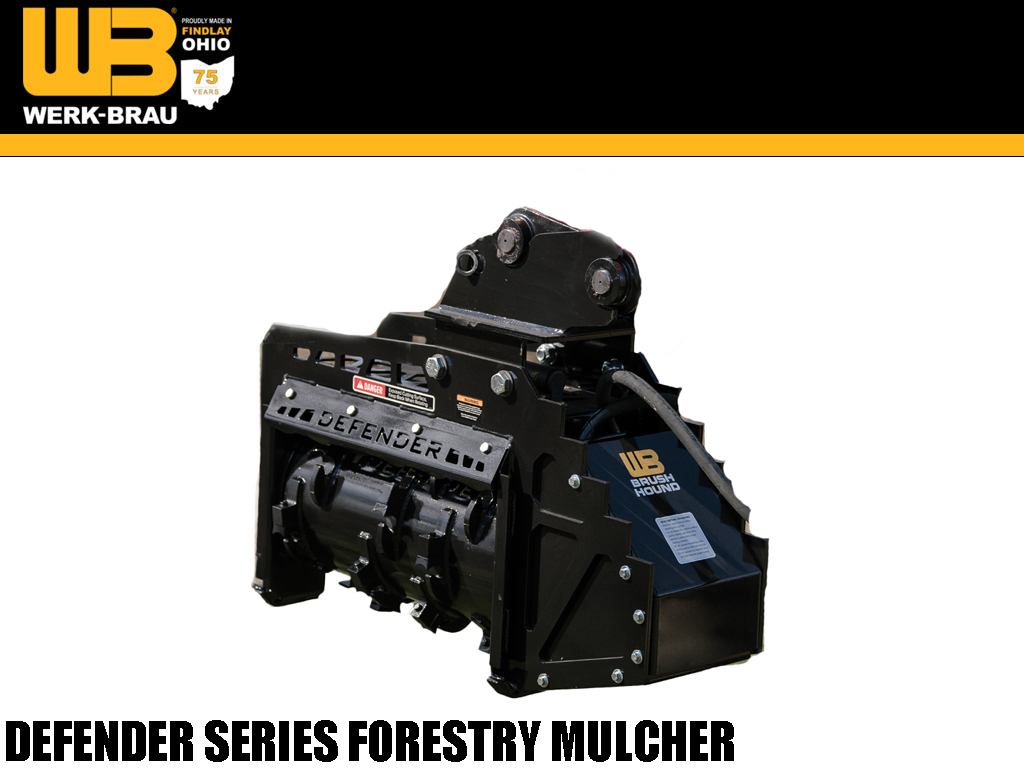 Werk-Brau FX26 Defender Series forestry mulcher for 8000 to 16000 lbs. excavators