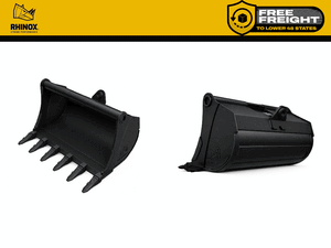 RHINOX Tag / CP / Wain Roy Quick Hitch Dirt Buckets for 10,000 to 12,000 Lbs. Machines (1.25" T-pin)