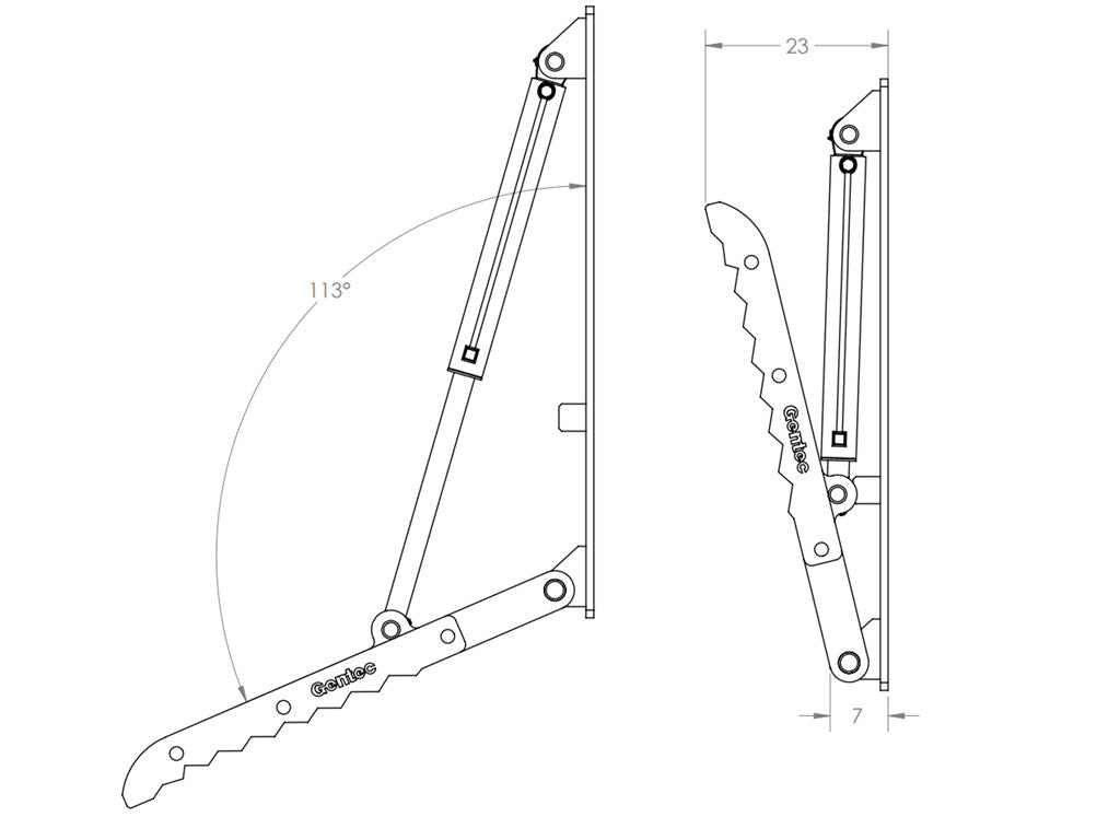 HT2466 Gentec Universal mechanical excavator thumbs, 40000-54000 lbs excavators
