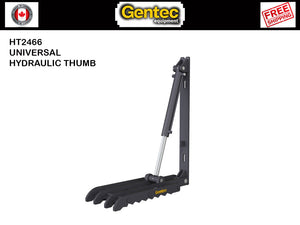 HT2466 Gentec Universal mechanical excavator thumbs, 40000-54000 lbs excavators