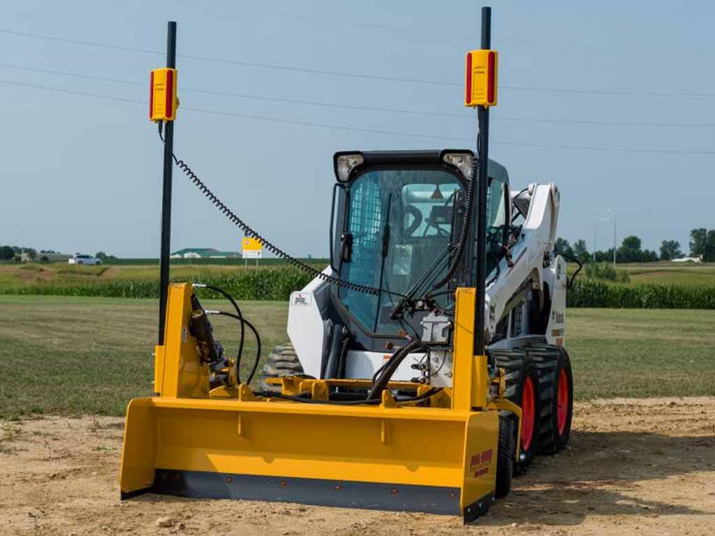 HITCHDOC grading box with futtura laser control equipment for skid steer loaders