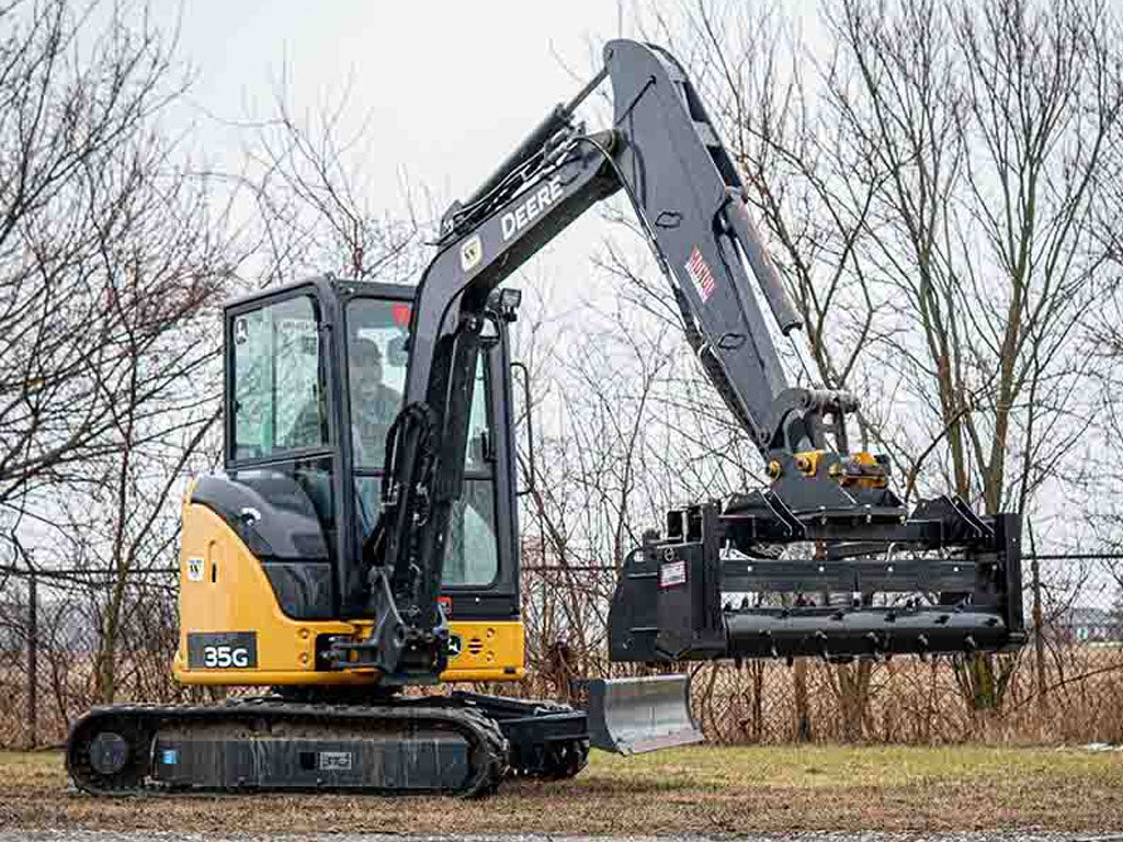 MONGO soil conditioner power rake for excavator