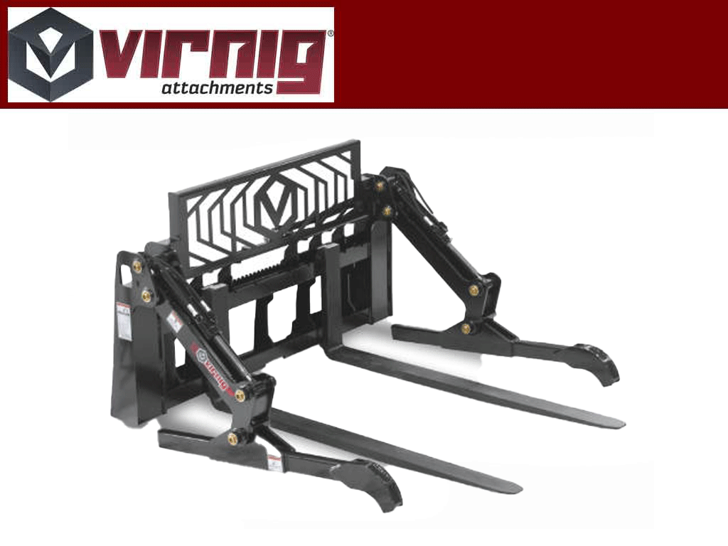 Virnig V60 Two-Cylinder Pipe and mat Pallet Fork Grapple