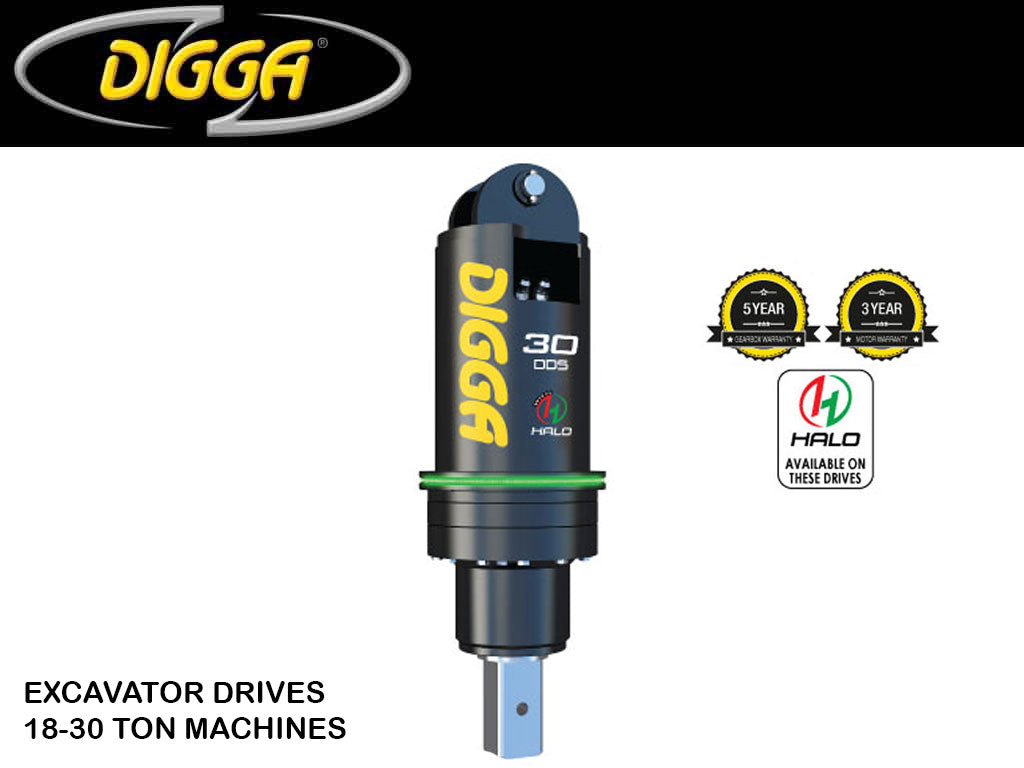DIGGA auger drives for excavators, 39700 - 66100 lbs. machines