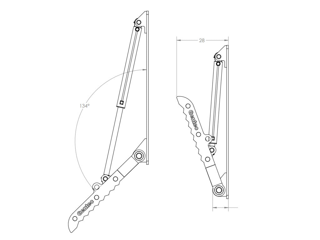 HT3262 ​​Gentec Pulgares universales para excavadora mecánica, 55000-100000 lbs. excavadoras