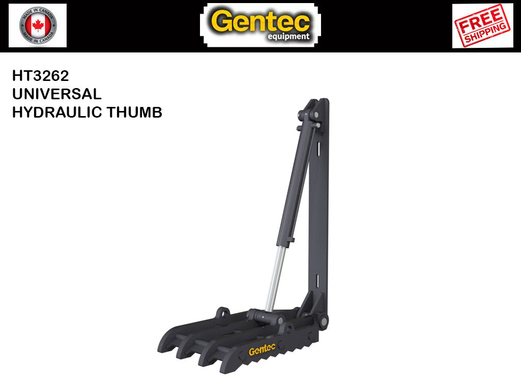 HT3262 ​​Gentec Pulgares universales para excavadora mecánica, 55000-100000 lbs. excavadoras