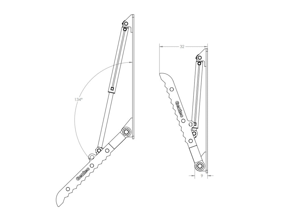 HT3272 Gentec Universal mechanical excavator thumbs, 55000-100000 lbs. excavators
