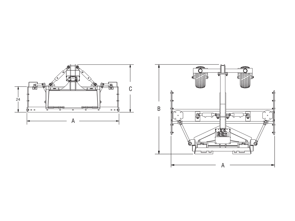 HLA grader box for skid steer
