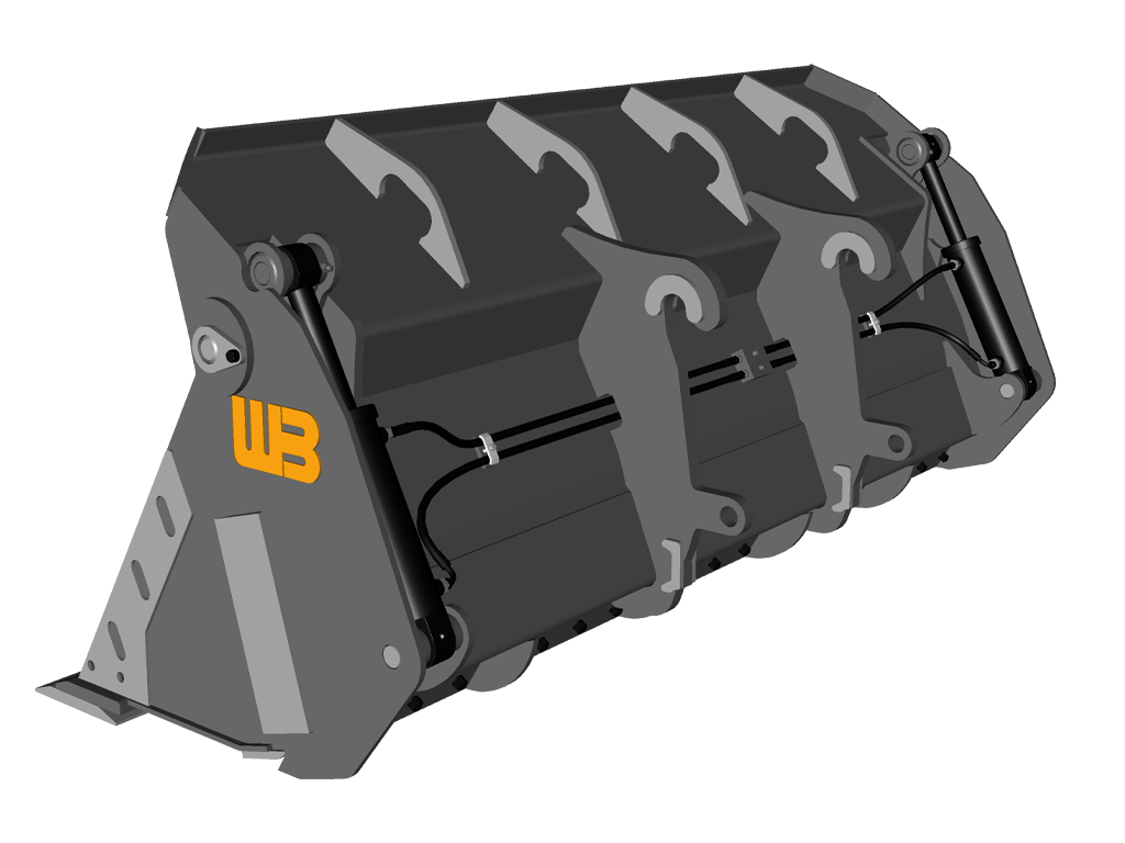 WERK-BRAU Multi-Purpose Quad Bucket for Wheel loaders / backhoes  10,000 - 14,000 lbs. (BH)