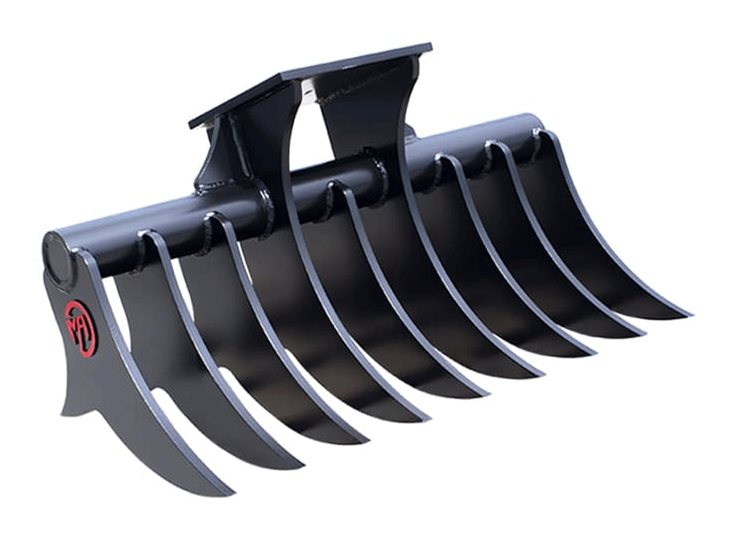MONGO 46" rake for 6 to 10 ton excavators