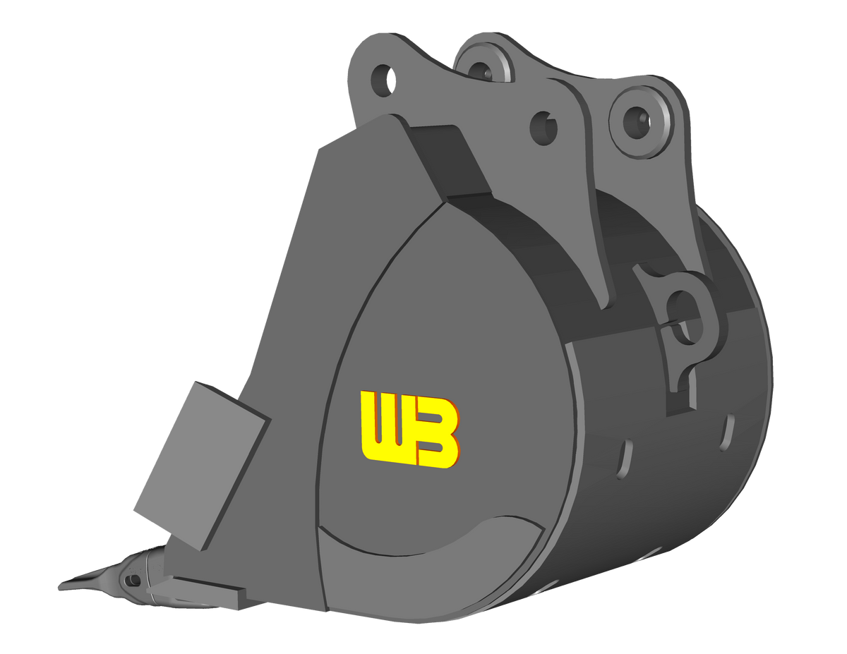 WERK-BRAU Coral Rock Bucket for 16,000 - 25,000 lbs. Excavators. (Mini 5)