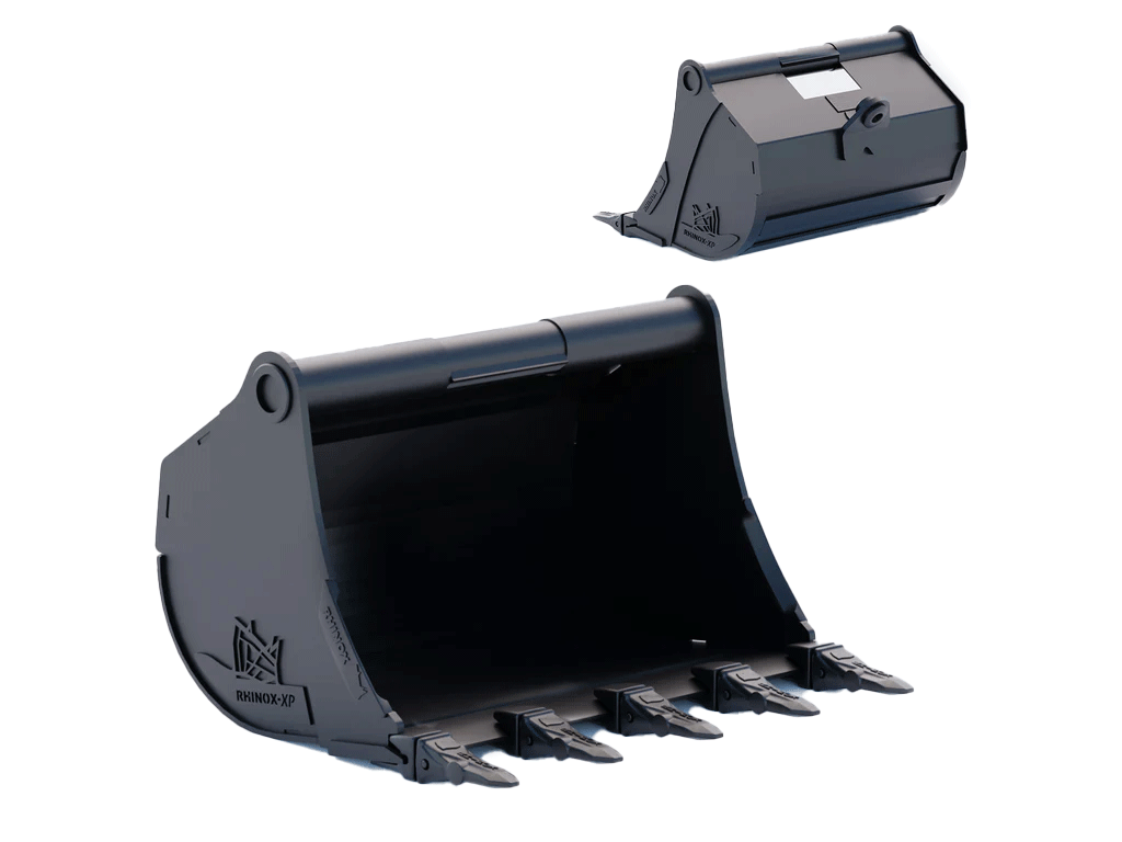 RHINOX Tag / CP / Wain Roy Quick Hitch Dirt Buckets for 10,000 to 12,000 Lbs. Machines (1.25" T-pin)
