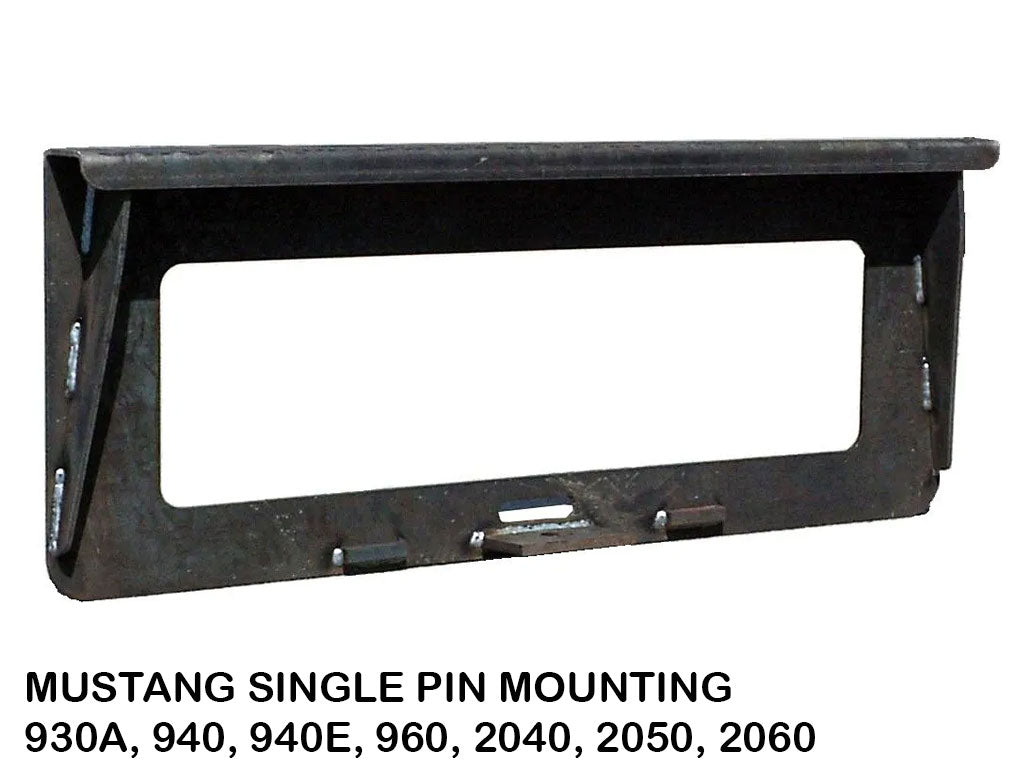 BERLON pallet forks for old style single pin MUSTANG skid steer mounting