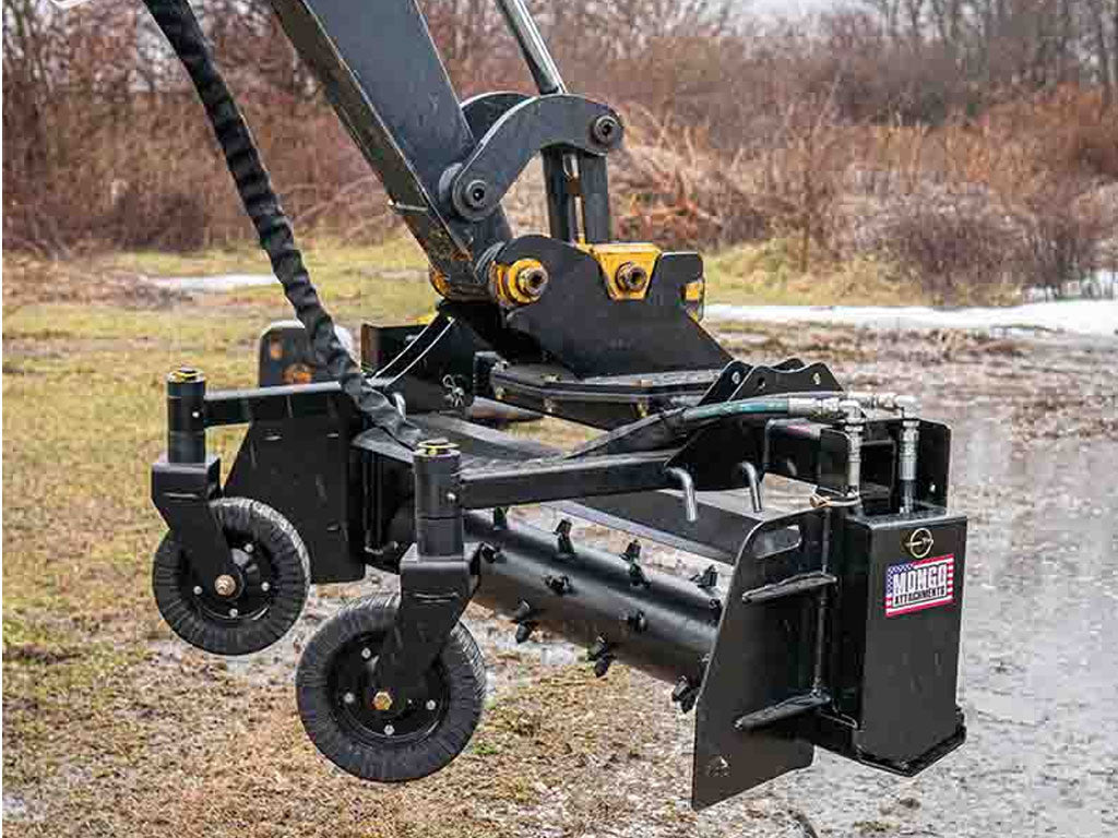 MONGO soil conditioner power rake for excavator