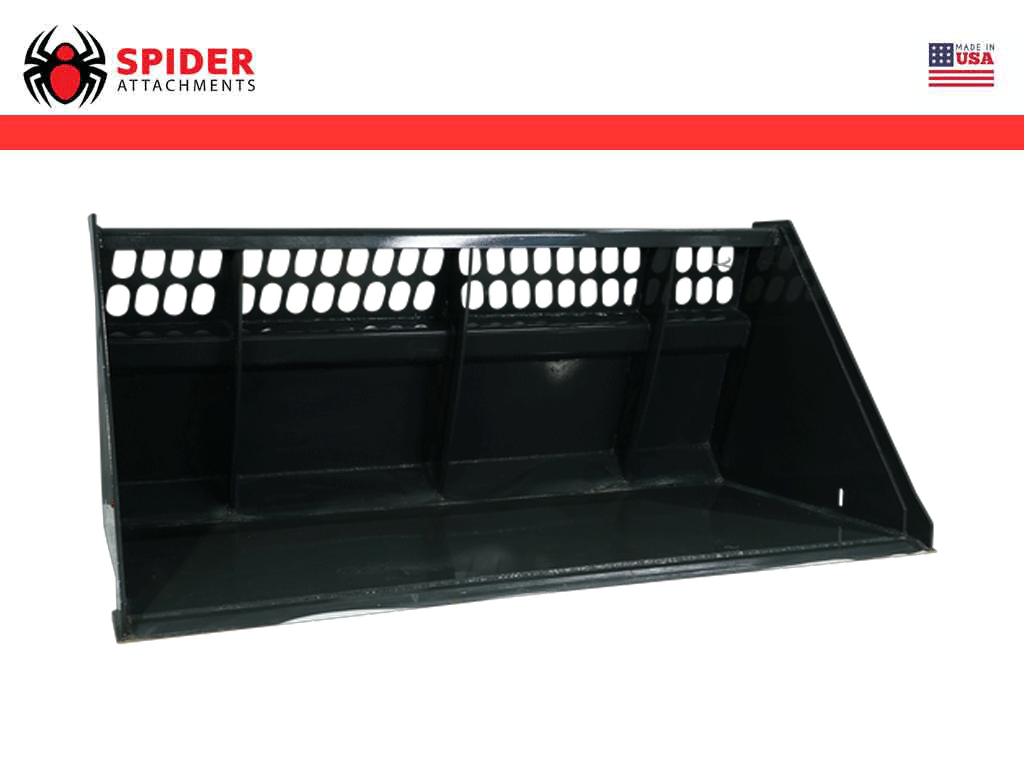 Spider Attachments High Capacity Buckets – Skid Steer Mount