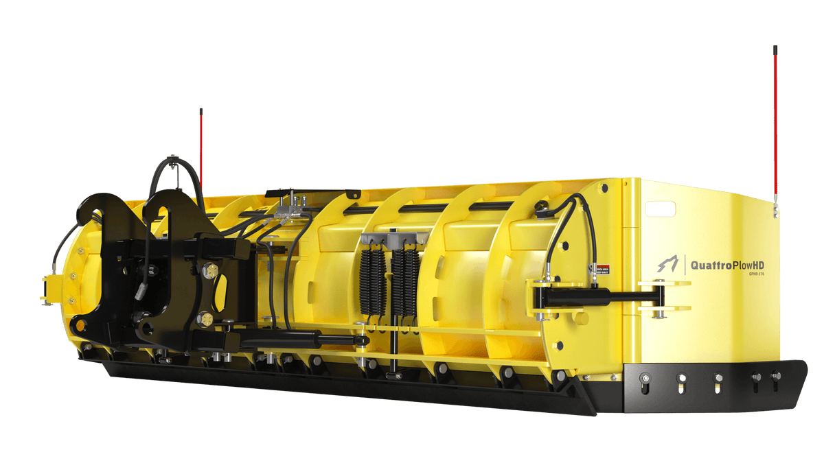 SnowWolf QuattroPlow arado lateral automático para cargadoras de ruedas