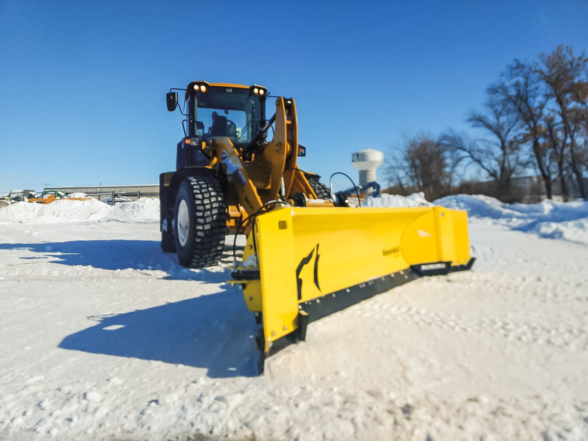 SnowWolf QuattroPlow arado lateral automático para cargadoras de ruedas