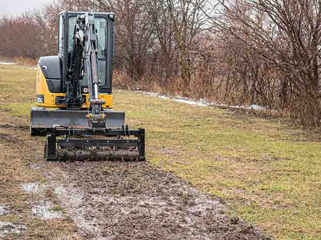 MONGO soil conditioner power rake for excavator