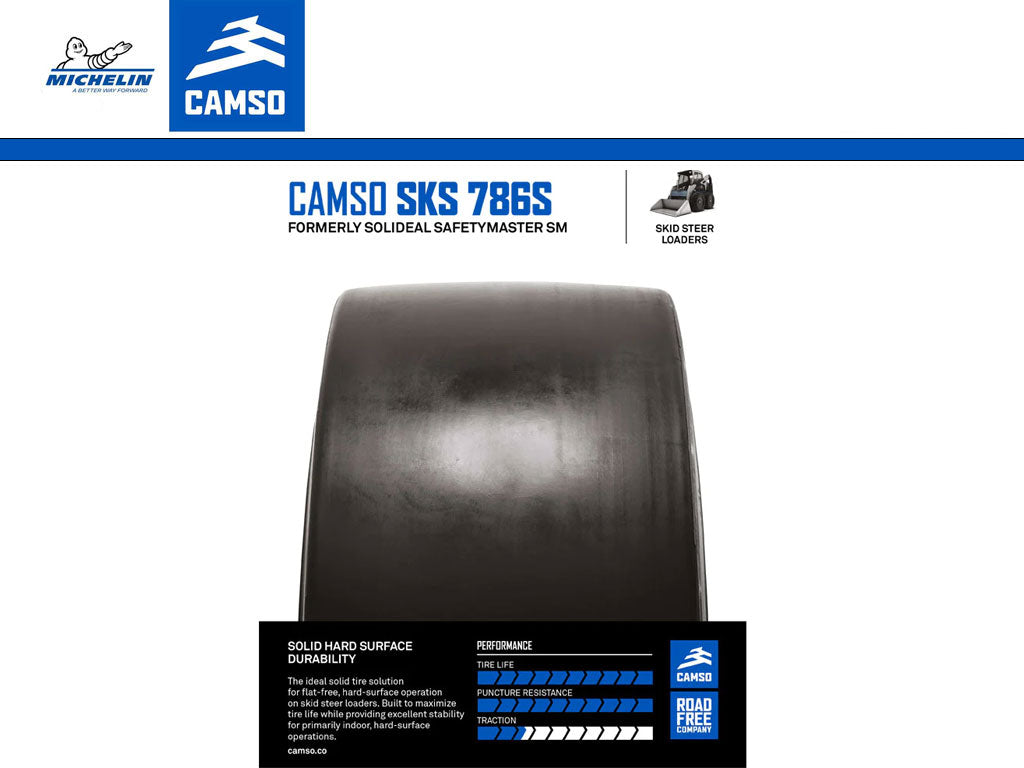 CAMSO SKS 786S TIRE & RIM ASSEMBLY, (SSL) SKID STEER LOADER