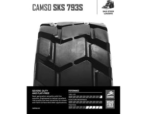 MICHELIN CAMSO SKS 793S SOLID tire and rim assemblies for skid steer loaders