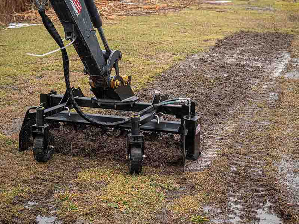 MONGO soil conditioner power rake for excavator