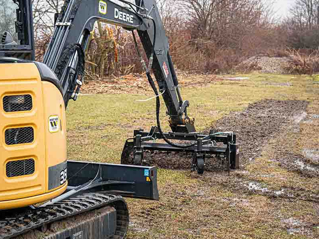 MONGO soil conditioner power rake for excavator