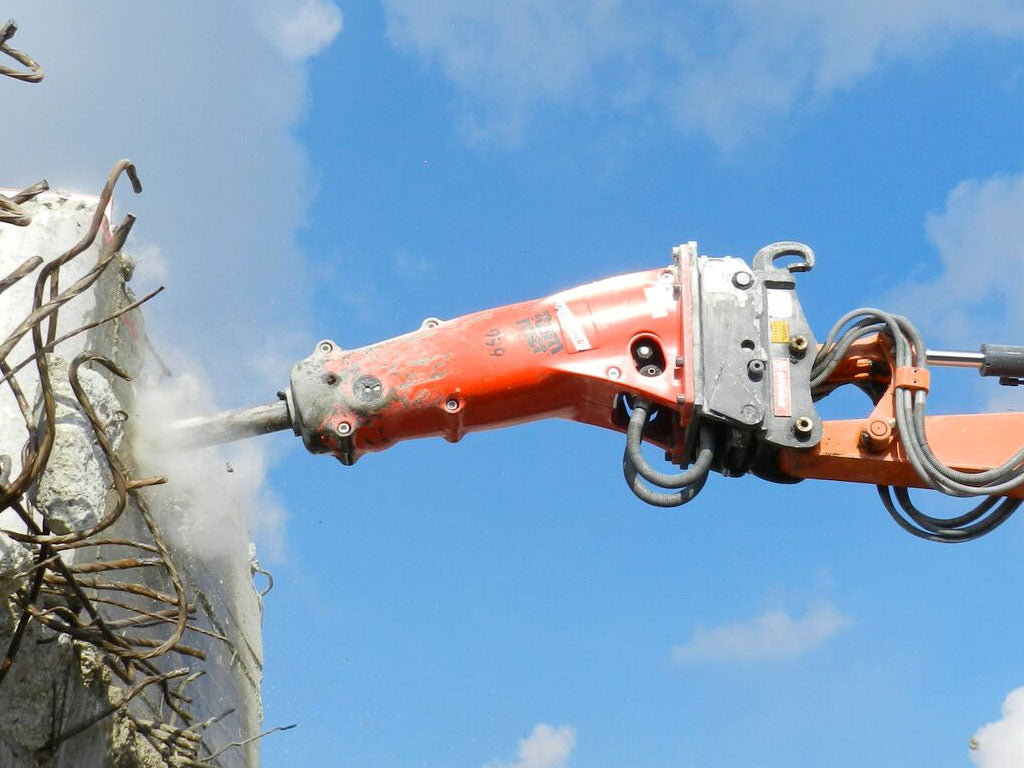 RAMMER Excellence series hydraulic hammers for compact excavators 7100 to 28700 lbs.