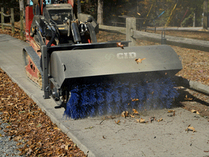 CID Mini Skid Steer Angle Broom – Hydraulic &amp; Manual Sweeper Attachments
