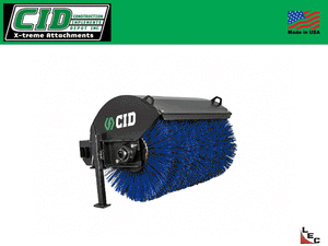 CID Mini Skid Steer Angle Broom – Hydraulic &amp; Manual Sweeper Attachments