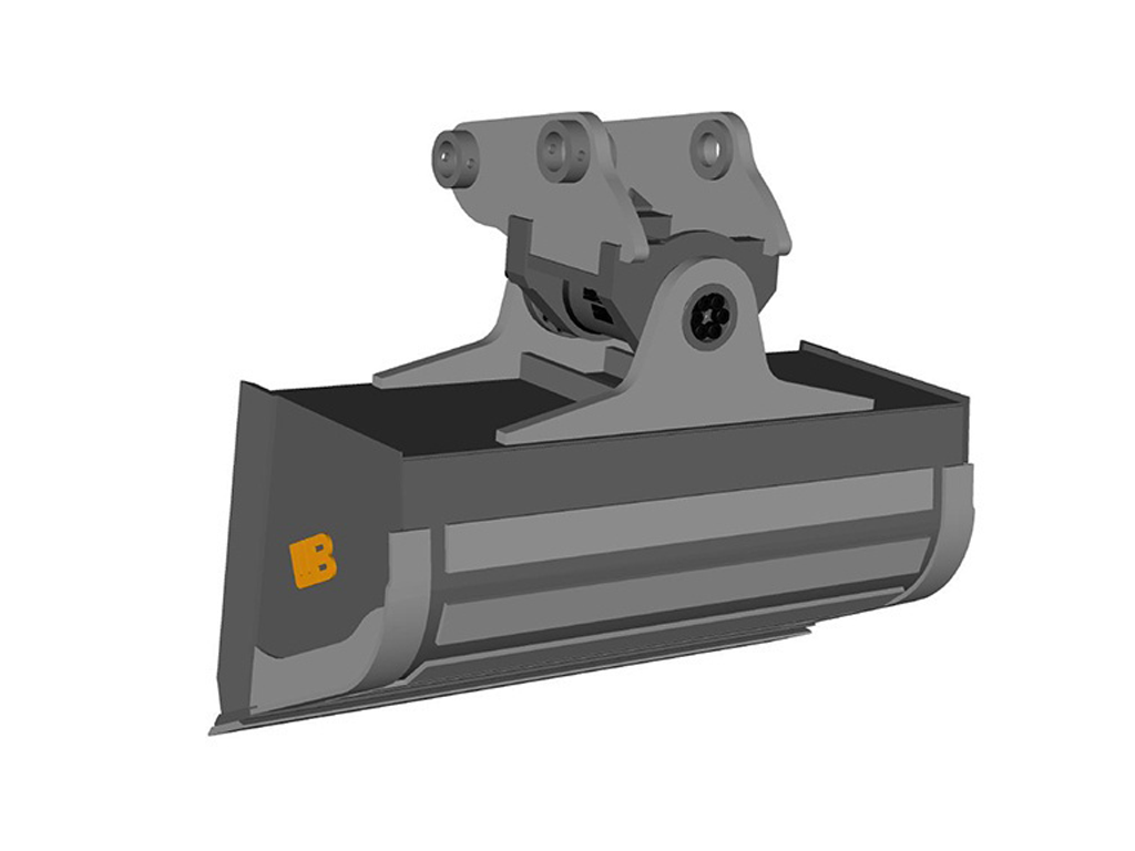 WERK-BRAU Hydraulic Actuator Tilt Bucket for 50,000 - 59,000 lbs. Excavators. (25MT)