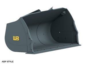 WERK-BRAU Two-Pass Bucket for Wheel loaders 43,000 - 51,000 lbs. (class 5)