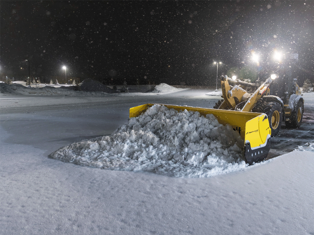 SnowWolf Apex Pusher XT (APXT) for backhoe loaders and compact wheel loaders
