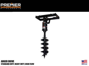 PREMIER auger drive for machines with universal skid steer coupler