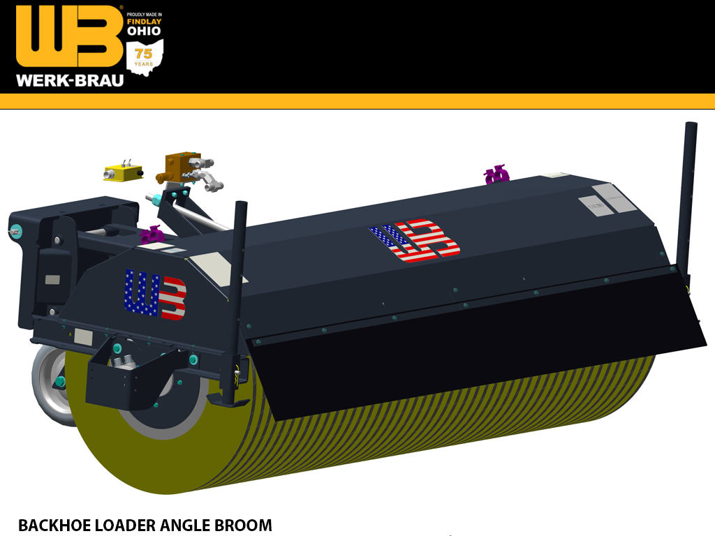 WERK-BRAU Backhoe loader Angle Broom