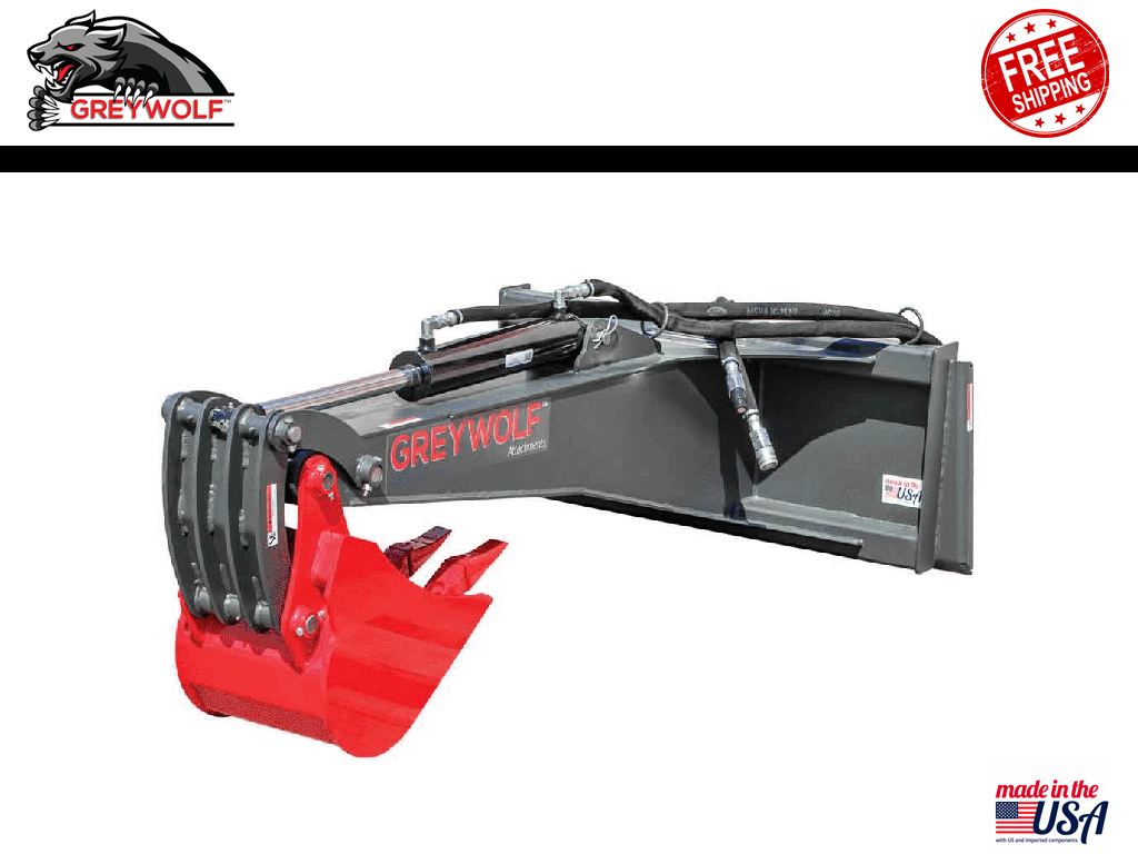 Retroexcavadora GREYWOLF para minicargadora